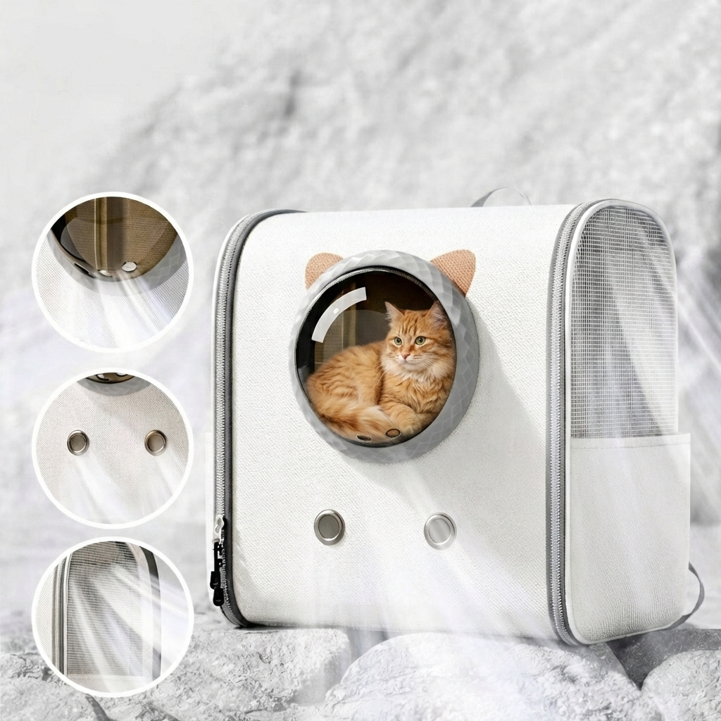 2026 Space capsule cat supplies breathable large capacity backpack
