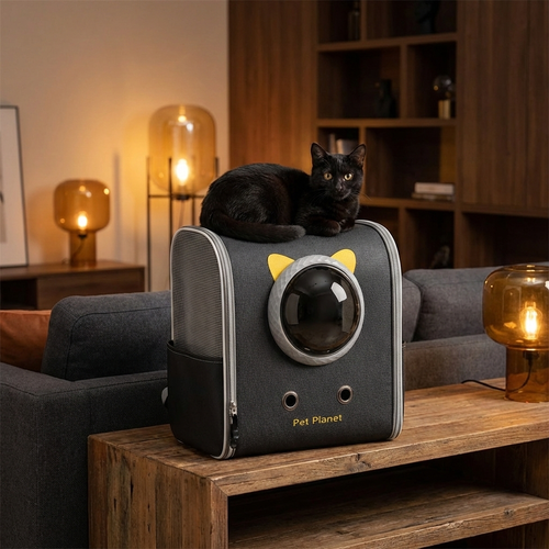 2026 Space capsule cat supplies breathable large capacity backpack